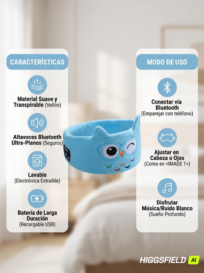 LullaBand™: Diadema Bluetooth para Dormir Bebés