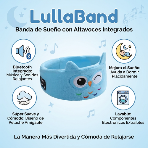LullaBand™: Diadema Bluetooth para Dormir Bebés
